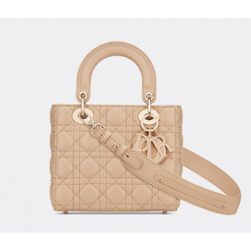 LADY DIOR MY ABCDIOR TÁSKA Cannage Báránybőr M0538O Bézs