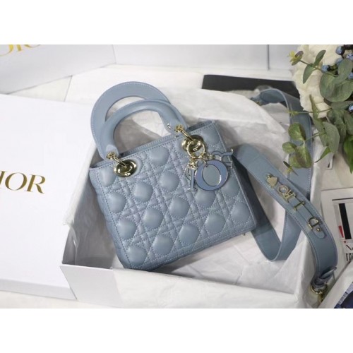 LADY DIOR MY ABCDIOR TÁSKA Cannage Báránybőr M0538O szürke