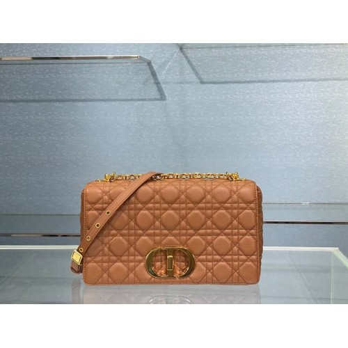 NAGY DIOR CARO TÁSKA Puha Cannage Borjúbőr M9243U Konyakszínű
