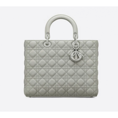 NAGY LADY DIOR TÁSKA Szürke Ultramatt Cannage Borjúbőr M0566SL