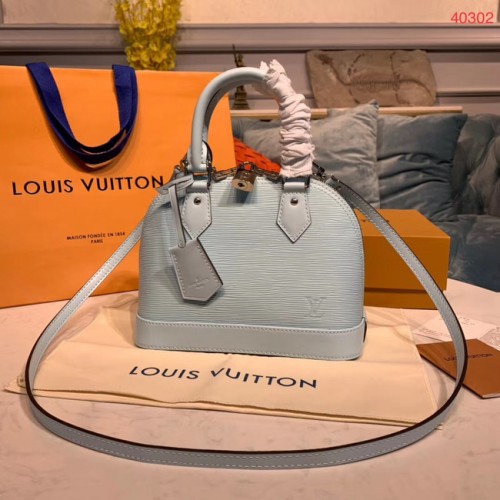 LOUIS VUITTON M40302 EPI BŐR ALMA KIS VILÁGOS KÉK