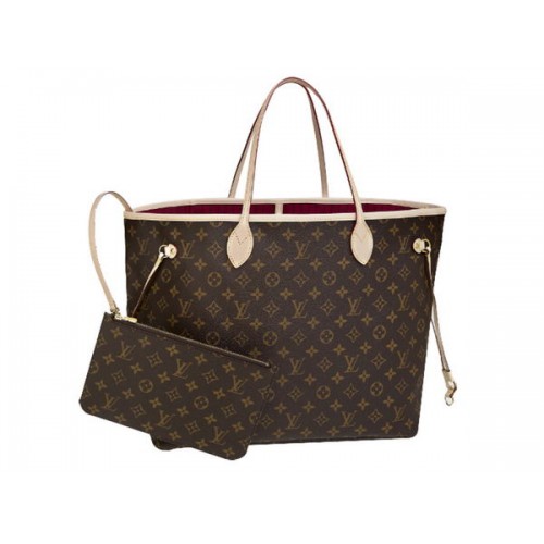 LOUIS VUITTON M40991 MONOGRAM VÁSZON NEVERFULL GM PIROS