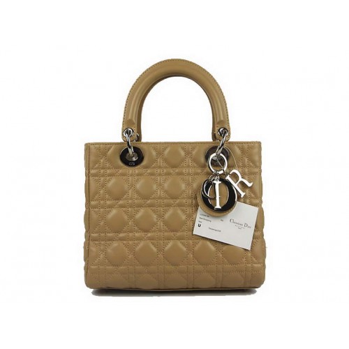 Christian Dior báránybőr táska Lady Dior táska CAL44550 bézs ezüst