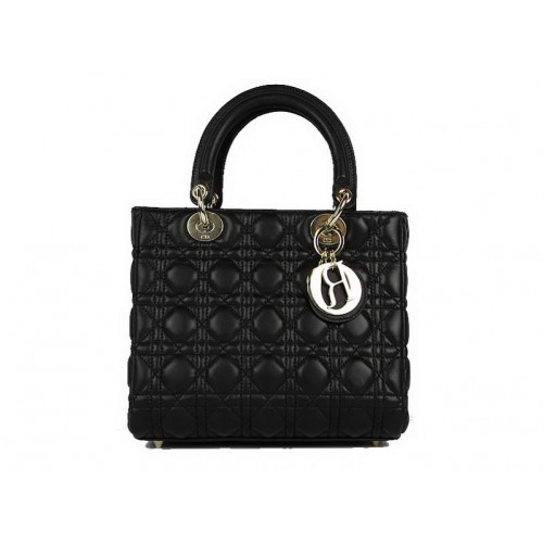 Christian Dior báránybőr táska Lady Dior táska CAL44550 fekete arany