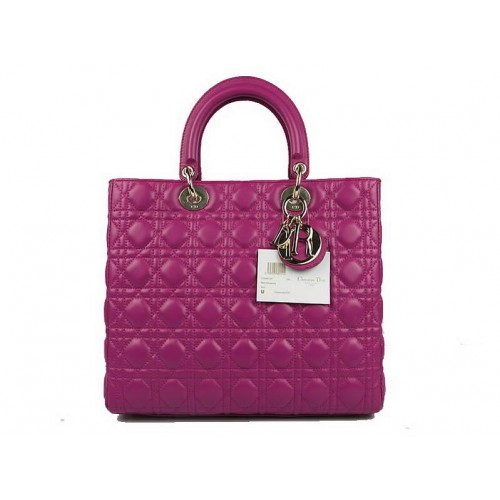Christian Dior báránybőr táska nagy Lady Dior táska CAL44561 lila arany