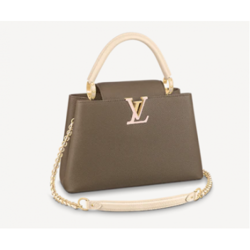 Louis Vuitton CAPUCINES MM M59516 Füstös Barna Zöld
