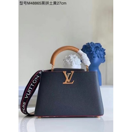 Louis Vuitton CAPUCINES Eredeti Bőr PM M48865 fekete