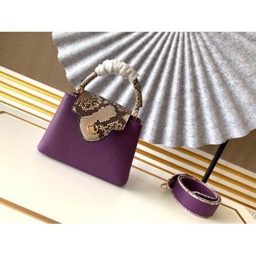 Louis Vuitton CAPUCINES Eredeti Bőr PM M96467 Lila