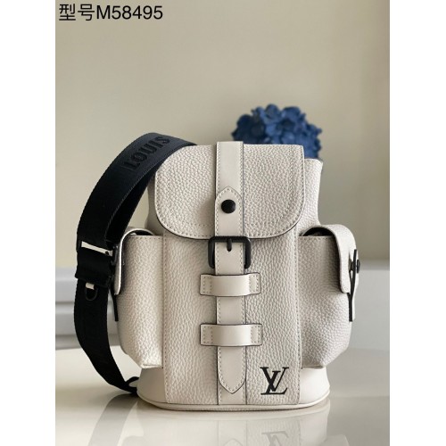 Louis Vuitton Christopher XS Hátizsák Taurillon Bőr M58495 Fehér