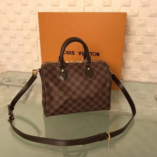 Louis Vuitton Damier Ebene Speedy 25 vállpánttal N41181