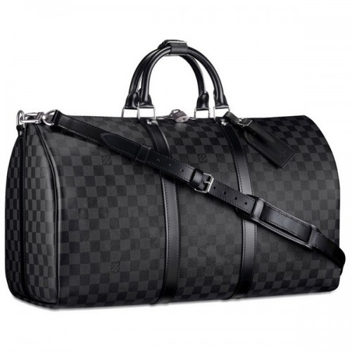 Louis Vuitton Damier Grafit Vászon Keepall 55 Táska Vállpánttal N41413