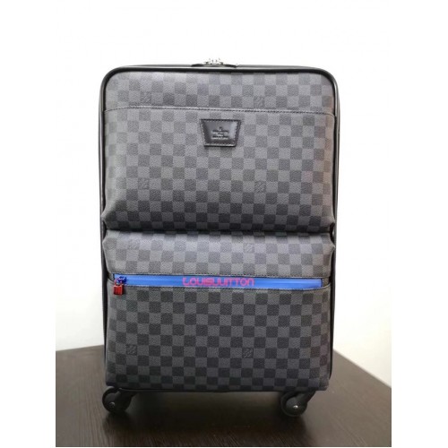 Louis Vuitton Damier Grafit vászon Univerzális kerék Pegase 55 N41385 fekete