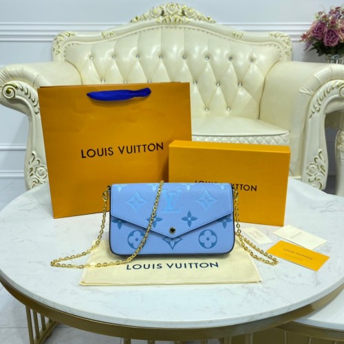 Louis Vuitton FELICIE POCHETTE M80498 Nyári kék