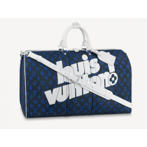 Louis Vuitton KEEPALL BANDOULIERE 55 M45874 Kék
