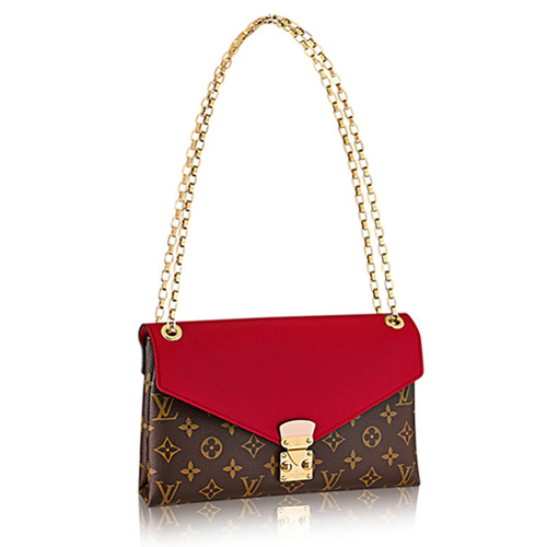 Louis Vuitton Monogram Vászon Pallas Lánc Táska M41201 Cserszín