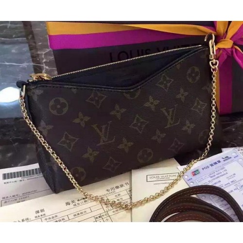 Louis Vuitton M41638 Fekete Monogram Vászon Pallas Kutyatáska