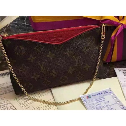 Louis Vuitton M41638 Piros Monogram Vászon Pallas Kutyatáska