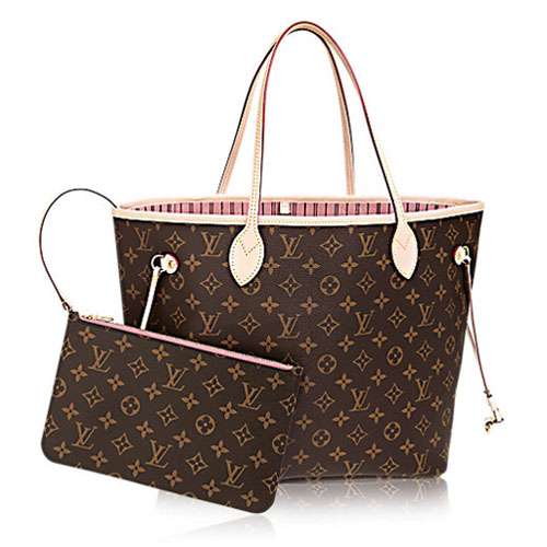 Louis Vuitton Monogram Vászon Neverfull MM M50366 Rózsaszín Balerina