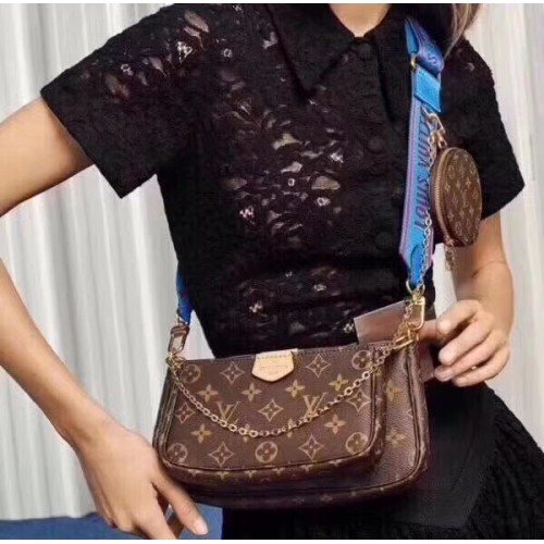 Louis Vuitton Monogram Vászon Eredeti Bőr M44823 kék