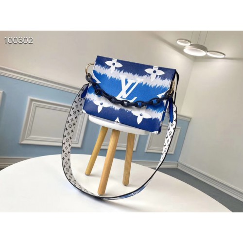 Louis Vuitton Monogram Vászon Eredeti Bőr M68137 kék