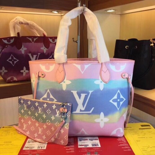 Louis Vuitton Monogram Vászon Eredeti NEVERFULL M45128 Rózsaszín