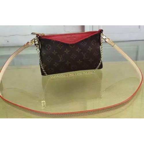 Louis Vuitton Monogram Vászon Pallas Kuplung Táska M41638 Cseresznye Szín
