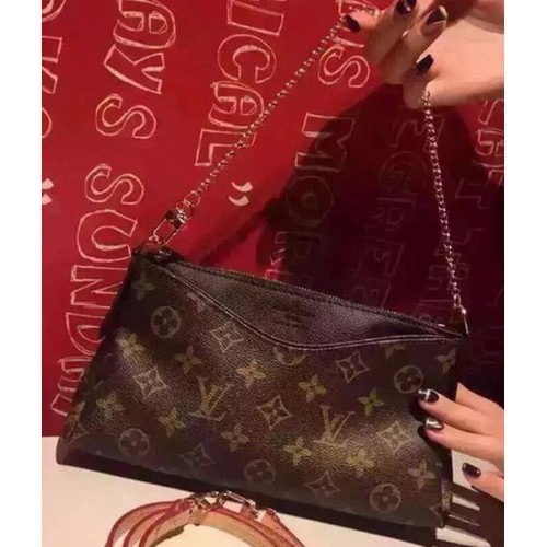 Louis Vuitton Monogram Vászon Pallas Kuplung Táska M41638 Fekete