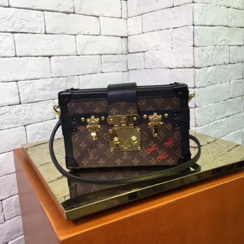 Louis Vuitton Monogram Vászon PETITE MALLE Táska M44199 Fekete