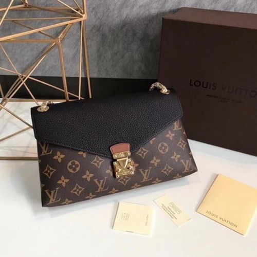 Louis Vuitton Monogram Vászon Pallas Lánc Táska Cserszín M41201 Fekete