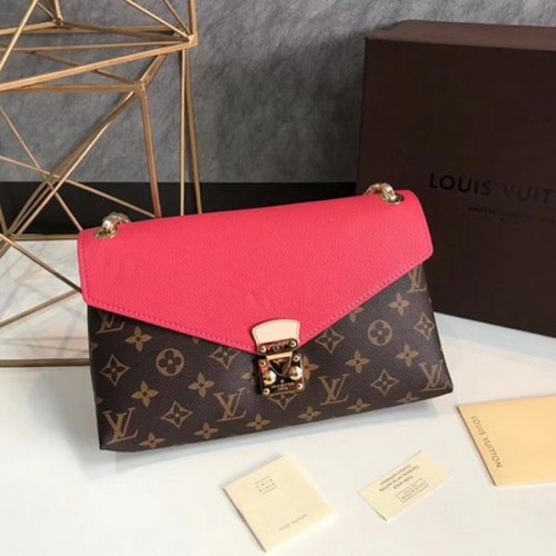 Louis Vuitton Monogram Vászon Pallas Lánc Táska Cherise M41201 Világospiros
