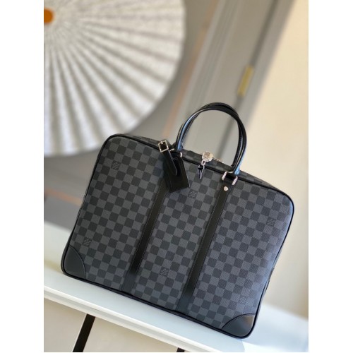 Louis Vuitton Monogram Vászon Porte-Documents Voyage Táska M40225 Fekete