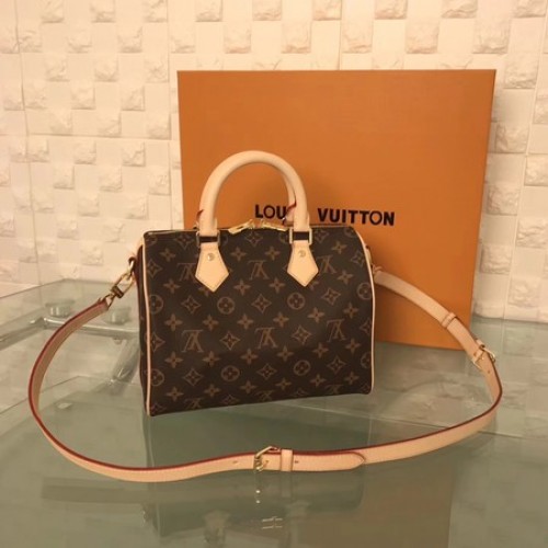 Louis Vuitton Monogram Vászon Speedy 25 Táska Vállpánttal M40390