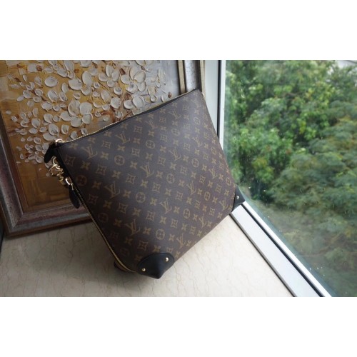 Louis Vuitton Monogram Vászon Háromszög Táska Softy M41130 Fekete