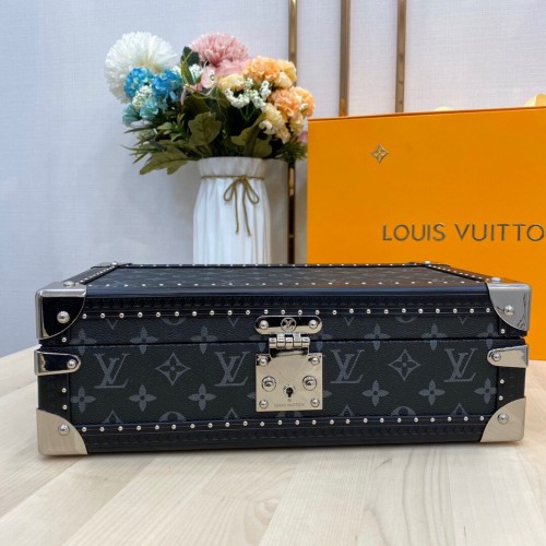 Louis Vuitton Monogram Vászon Óra Doboz 40664 Fekete