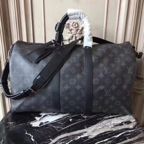 Louis Vuitton Monogram Eclipse Vászon Keepall 41418 LF Fekete