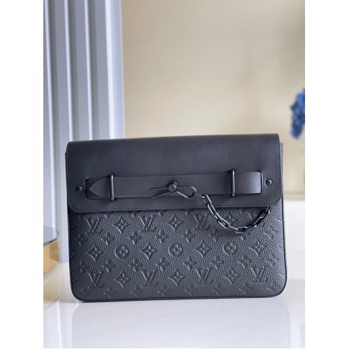Louis Vuitton Monogram Eclipse POCHETTE Steamer M80140 Fekete