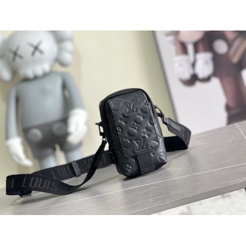 Louis Vuitton Monogram Empreinte dupla telefontasak NM M81323 fekete