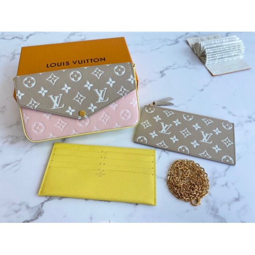 Louis Vuitton Monogram Empreinte Multi Pochette Felicie M81359 Pink