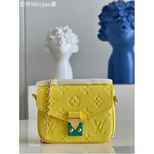 Louis Vuitton Monogram Empreinte POCHETTE METIS BB M81390 sárga