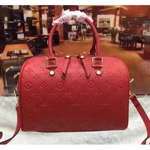 Louis Vuitton Monogram Empreinte Speedy 30 Bag M40762 Piros