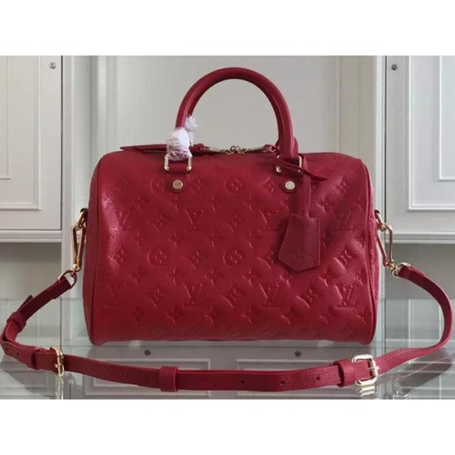 Louis Vuitton Monogram Empreinte Speedy válltáska 30 M91330 Piros