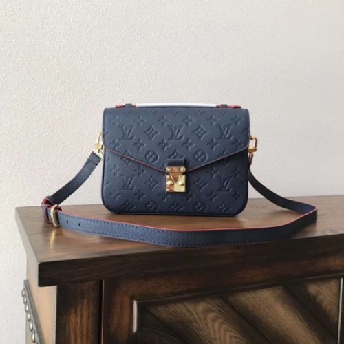 Louis Vuitton Monogram Empreinte Tote Bag M41486 Blue & Red