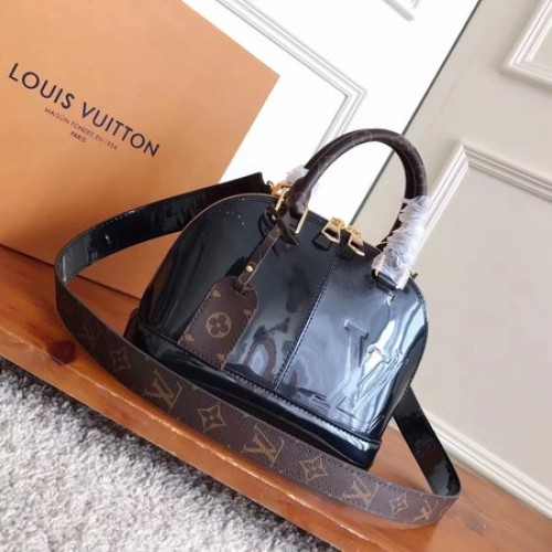 Louis Vuitton Monogram Vernis ALMA BB M54704 Fekete