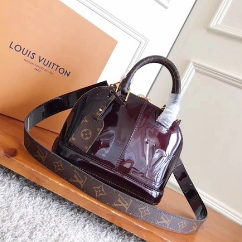 Louis Vuitton Monogram Vernis ALMA BB M54704 Barna