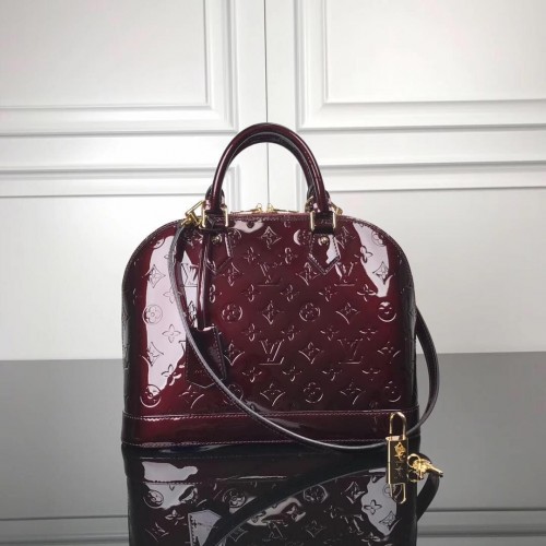 Louis Vuitton Monogram Vernis Alma M93595 Burgundia
