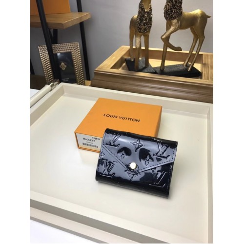 Louis Vuitton Monogram Vernis VICTORINE WALLET M62427 fekete