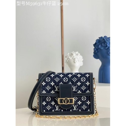 Louis Vuitton Monogram farmer DAUPHINE MM M59483 Sötétkék