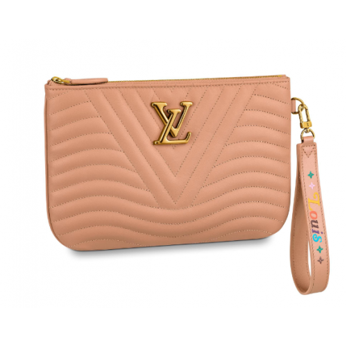 Louis Vuitton NEW WAVE Zipper Clutch táska M67500 Noisette