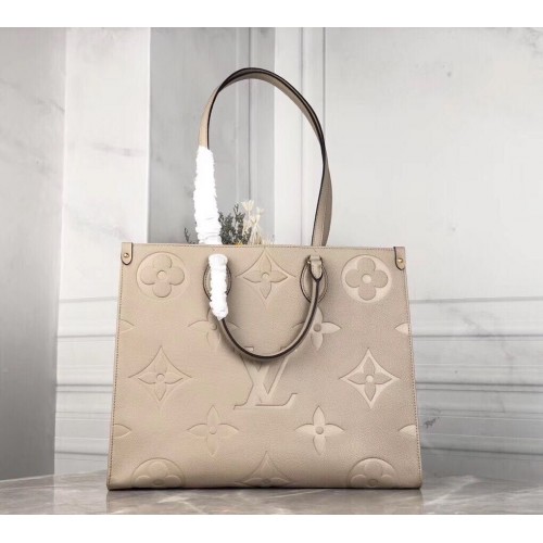 Louis Vuitton ONTHEGO Eredeti Bőr Táska M44576 Bézs
