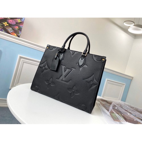 Louis Vuitton ONTHEGO Eredeti Bőr Közepes Táska M45040 Fekete